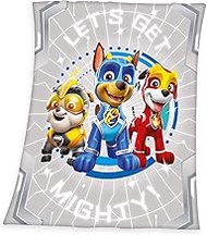 Herding Paw Patrol Cuddly Blanket, Polyester, Grey, 130 x 160 cm