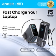 [CCC Certified] Anker Laptop Power Bank & Charger Bundle ｜165W 25000mAh Built-In Retractable Cable +