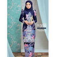 Leeyanarahman Qadeera lacey navy blue embroidery kurung prelove