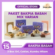 Murah [ 3 Box ] Paket Bakpia Basah Mix Kacang Hijau, Kumbu Hitam Dan