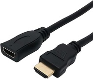 Miyoshi ZHET-03/BK HDMI Extension Cable, 0.9 ft (0.3 m), 11.8 inches (30 cm), 4K 30Hz 3D CEC ARC Compatible, Relay for Connecting Streaming Devices, Black