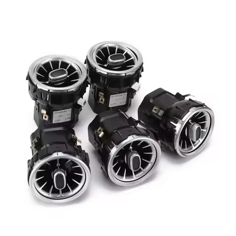 5pcs 64 Color Front LED Turbine Air Vent Ambient Light for Benz C GLC‑Class W205 C205 A205 S205 2019