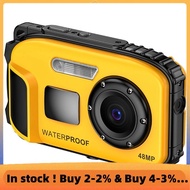 Waterproof 1080P Digital Camera, 48MP Video Functionality with 2.4" IPS Screen, IP68 Rating, 5M Deep
