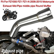 FZ1000 Motorcycle Exhaust Mid-Pipe middle pipe Round Muffler Link pipe Without exhaust Fit For Yamah