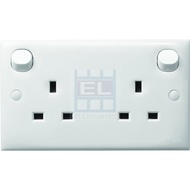 Schneider S-Classic 13A 2 Gang Switch Socket Outlet E25R_WE_G11
