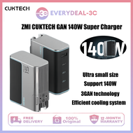 CUKTECH No. 15 GaN ซูเปอร์พาวเวอร์ชาร์จ140W แกลเลียมไนไตรด์4ช่องเสียบชาร์จอุปกรณ์ชาร์จโทรศัพท์ในรถยน