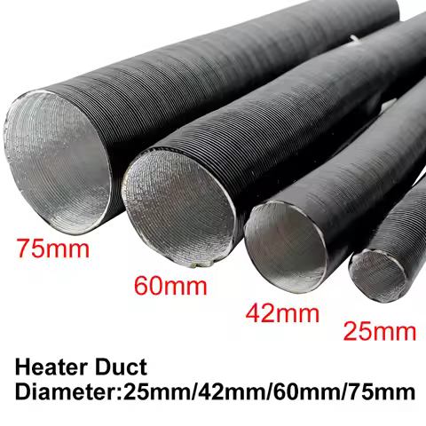 25mm 42mm 50mm 60mm 75mm Diameter 50-300cm Length Air Diesel Parking Heater Duct Pipe Tube Hose For 