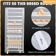 [BlesiyaedMY] Zippered PVC Bun Pan Rack Cover Lightweight Dish Dryer Rack Shelf Rack for Bakery Plat
