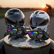 Hands-Free Motorcycle Helmet Intercom 500m Waterproof 1100mAh Bluetooth 5.3 Long Standby