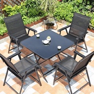 W & Table Chair Back Chair Table Chair Outdoor Courtyard Garden Outdoor Mo Foldable Portable Camper 