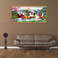 DIY Diamond Painting Full horse facing left, parachute scenery 180x70 cm D444