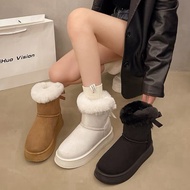 Women's Bow Fluffy Fur Thick-Soled winter Boots Snow Boots