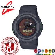 (READY STOCK) Official Marco Warranty CASIO G-SHOCK AW-500MNT-1A Analog Digital Black Resin Strap Wa