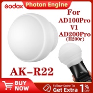 Godox AK-R22 Silicone Diffusion Dome Diffuser Ball for Godox Round Speedlite V1 V1Pro V100 AD100Pro 