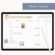 Digital Money Tracker for Goodnotes, Notability, Xodo, Noteshelf app