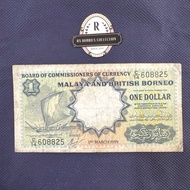 Malaya & British Borneo⛵️ Vintage Banknotes $1 Dollar - Clearance Offer🔥 *Stain and Tear but still i