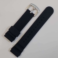 22mm Seiko Divers Strap Replacement Watchband Compatible SRP77 7S26 SKX 7002 6309 BLACK COLOR