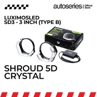 Shroud Hexagon 3 Inch Acrylic RGB Apps Welcome Sein Mode Angel Eyes 5D Module Bluetooth Biled SD3B