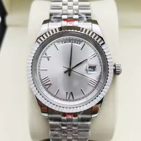 39MM Date Week Sapphire Glass Watches Men Japan MIYOTA-8285 Movt Men's Watch Mechanical Automatic Di