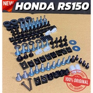 BODY SCREW COVER SET HONDA RS150 FULL SET 100%ORIGINAL HONDA BOON SIEW SKRU BODY RS150 ORIGINAL HOND