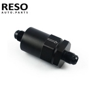 RESO Universal Fuel Filter AN6 Black 30 Micron Aluminum Fuel Filter 6 AN Car Accessories