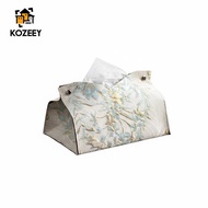KOZEEY Cloth Tissue Box Cover Elegant Design Brocade Tissue Pouch Easy to Refill Chinese Design Napk
