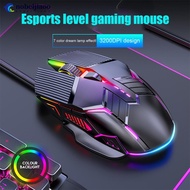NOBELJIAOO Ergonomic Wired Gaming Mouse USB Computer Mouse Gaming RGB Mause Gamer Mouse 6 Button LED