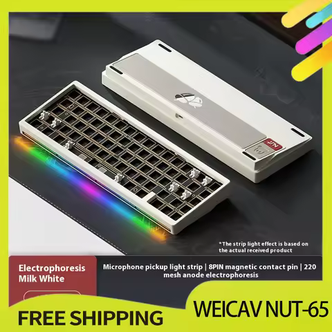 Weikav Nut-65 Mechanical Keyboard Kit Three Mode Aluminium Alloy Gaming Keyboard Hotswap Structure R