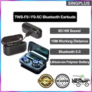 Wholesale TWS Bluetooth Earphones F9 Wireless Headphone Charging Box 9D Stereo Sports Waterproof Ear