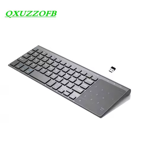 Keyboard With Touchpad And Numpad 2.4G Wireless For IOS Android Box MAC Windows7/8/910 PC Laptop Sma