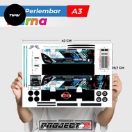 Lembatan Pola Papercraft miniatur bus Winspector VOLTRON QQ TRANS