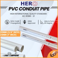 PVC PIPE SIRIM APPROVED / PAIP PVC WIRING / ELECTRICAL PVC CONDUIT PIPE 20MM (3/4'') / 25MM (1'')