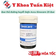 ✅ Que Thử Đường Huyết Safe Accu SINOCARE [50 Que + 50 Kim + 25 Que]