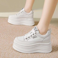 Thick-Soled Platform Sneakers Inner Heightened 10cm Small White Shoes Women 2025 Spring Platform Pla