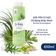 Sữa Tắm Detox Da St. Ives Purifying 650ml Hương Tràm Trà & Sả Chanh Thư Giãn St. Ives Tea Tree & Le