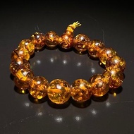 天然琥珀 Amber 植物珀 金珀 11mm手鍊 手串 琥珀14.5克 藝術