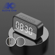 ACTIVEONE Bluetooth Speaker Alarm Clock LED Electronic Clock Temperature Snooze HD Mirror Audio - Fulfilled by ACTIVEONE