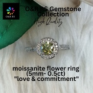 O&R RS moissanite flower ring (5mm - 0.5ct)