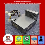 HP ELITE 8000 8100 8200 8300 COMPAQ PRO 6000 6200 6300 SFF 240W PSU D10-240P1A POWER SUPPLY 611481-0