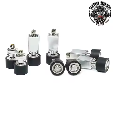 Kingkong RC 8pcs Fully Metal Tank Track Wheels Set for Tamiya 56020 1/16 Leopard 2 A6 R/C Tank