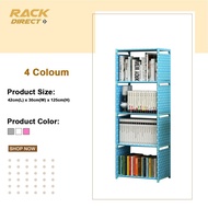 𝐑𝐚𝐜𝐤 𝐃𝐢𝐫𝐞𝐜𝐭 4Coloum  Korean DIY Book Storage Shelf Bookcase Multilayer Lightweight Book Shelf Cabine