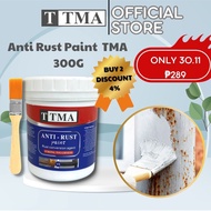 ☽ ❃ TMA 300g Anti rust Paint with brush, Water based metallic paint