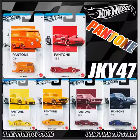 Hot Wheels Silver Series JKY47 Pantone Artsy Set Porsche Camaro Kombi Mustang Nissan 1:64 Diecast Ve