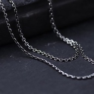 Real S925 Vintage Thai Silver Cross Chains Necklaces without Pendants