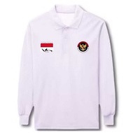 Island Flag Logo Collarpilihan + Round Garuda Long Collar & 4-Color Striped/ /