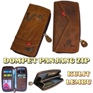 100% Original Leather cow Long ZIP Wallet for men’s DOMPET PANJANG ZIP LELAKI KULIT LEMBU 2 DESIGN P