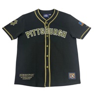 [JABOW Sports Life Hall] Fanatics MLB Pirate Retro Embroidered Jersey Short Sleeve Vintage Black 745