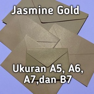 JASMINE ENVELOPE A5/A6/B7A7/AMPLOP INVITATION/AMPLOP JASMINE GOLD ENVELOPE/GOLDJASMINE GOLD