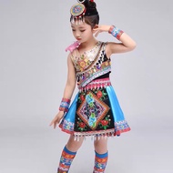 Vietnam Myanmar Laos Cambodia Costume Children Costume Ethnic Girls Ethnic Costume