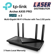 TP-Link Archer AX55 PRO AX3000 Multi-Gigabit Wi-Fi 6 Router with Two 2.5G Ports